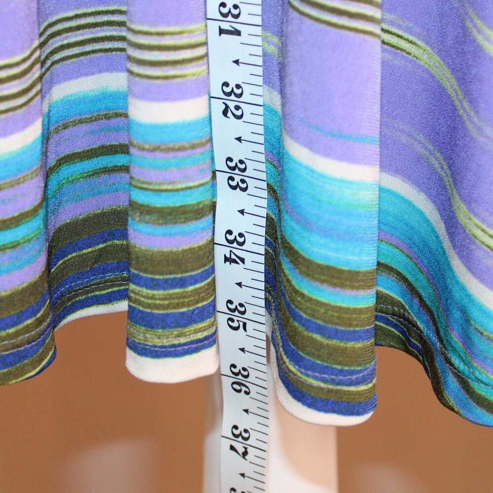 Women's Sleeveless Swing Dress Purple & Teal sz 14 Petite - Picture 6 of 6